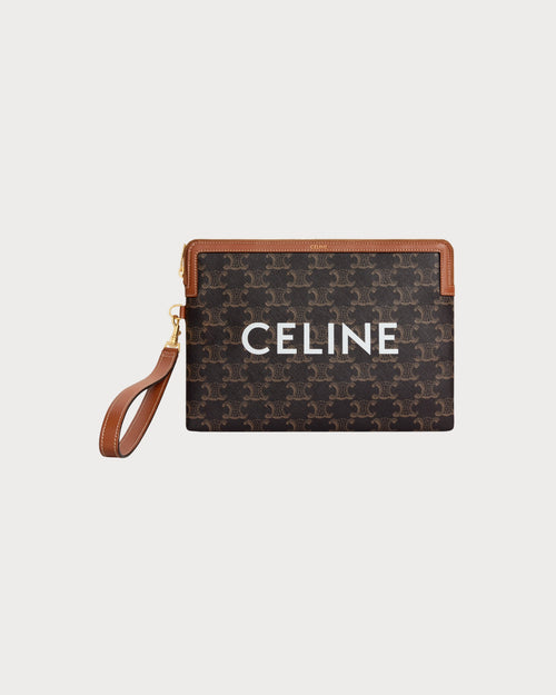 CELINE Small Pouch with Strap | 赛琳 手袋 (啡色)