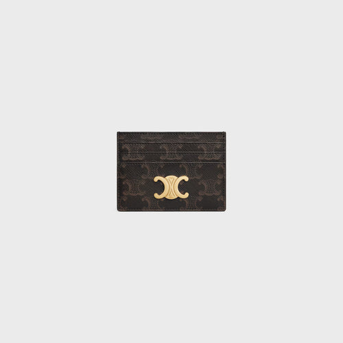CELINE Triomphe Card Holder | Celine card holder (brown presbyopic)