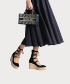 CHRISTIAN DIOR East-West Dior Book Tote with Strap | 迪奥 手袋 (蓝色老花)