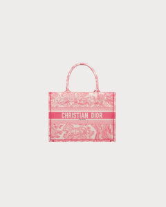 CHRISTIAN DIOR Medium Dior Book Tote Toile de Jouy Mykonos Embroidery | 迪奧 手提袋 (中碼/Candy Pink)
