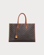 CELINE Horizontal Cabas Triomphe Canvas Tan | 赛琳 手提袋 (啡色老花)