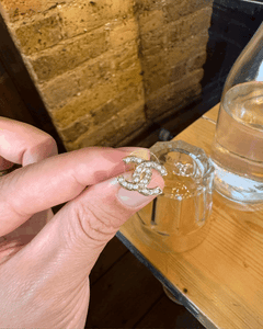 CHANEL ABB771 Classic Crystal and Pearl Earrings | Chanel earrings (gold)