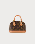 路易威登 M82717 Nano Alma Bag Monogram涂层帆布手袋(迷你/啡色老花)