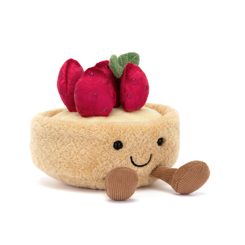 JELLYCAT Amuseables Fleurette Tarte Aux Fraises | 草莓餡餅 (啡色)
