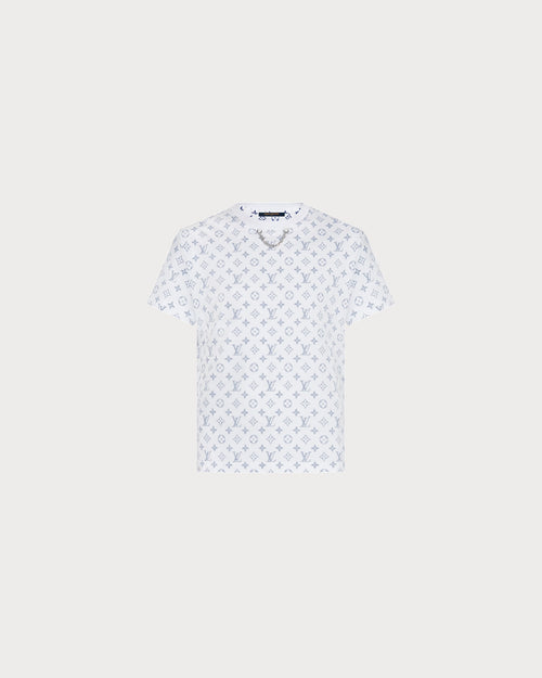 LOUIS VUITTON 1A8QDI LV Escale Printed T-Shirt | 路易威登 女裝短袖上衣 (白色)