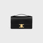 CELINE Medium Triomphe Folio in Shiny Calfskin | 赛琳 手袋 (中号/黑色)