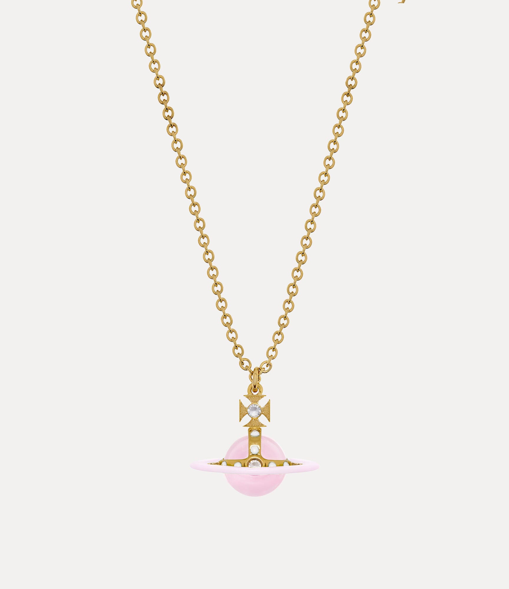 VIVIENNE WESTWOOD Original Orb Pendant Necklace Brass(Petite/Pink 