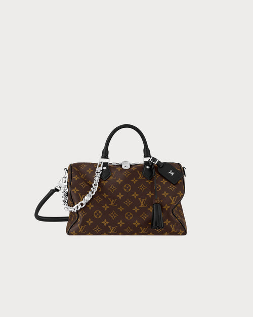 LOUIS VUITTON M12243 Speedy Soft 30 Dark Bag Monogram Coated Canvas(Brown)