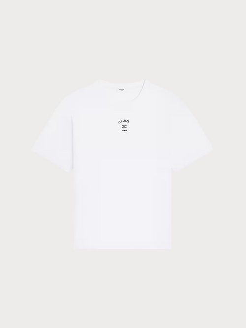 CELINE (M) T-Shirt Cotton Jersey(White)
