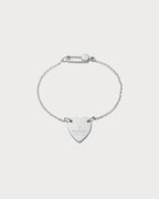 GUCCI Trademark Bracelet with Heart Pendant | 古馳 手鏈 (銀色)