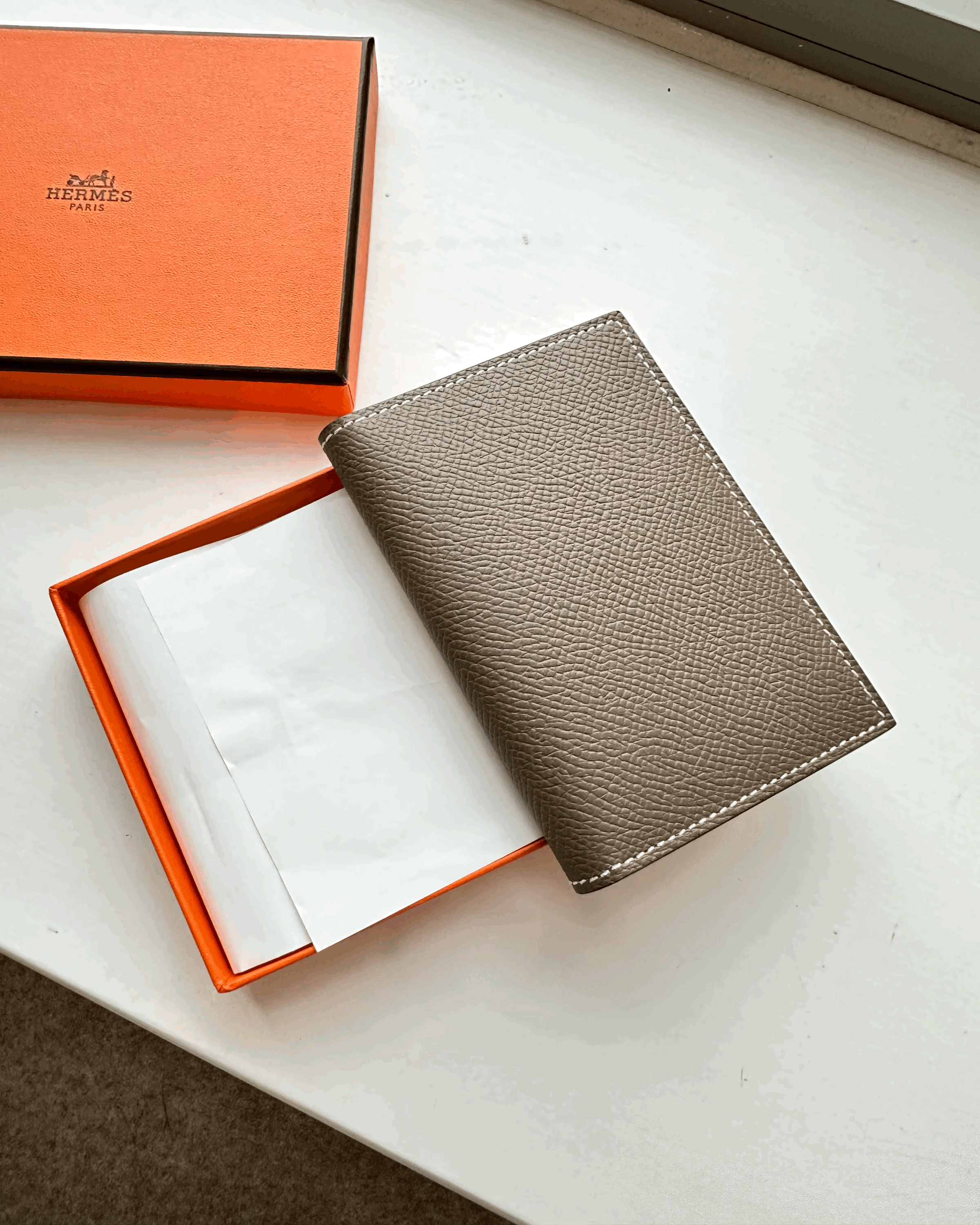 HERMES Men's MC2 Euclide Card Holder Epsom Leather(Many