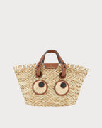 ANYA HINDMARCH Small Paper Eyes Basket Bag | 安雅·希德玛芝 草编篮 (啡色)