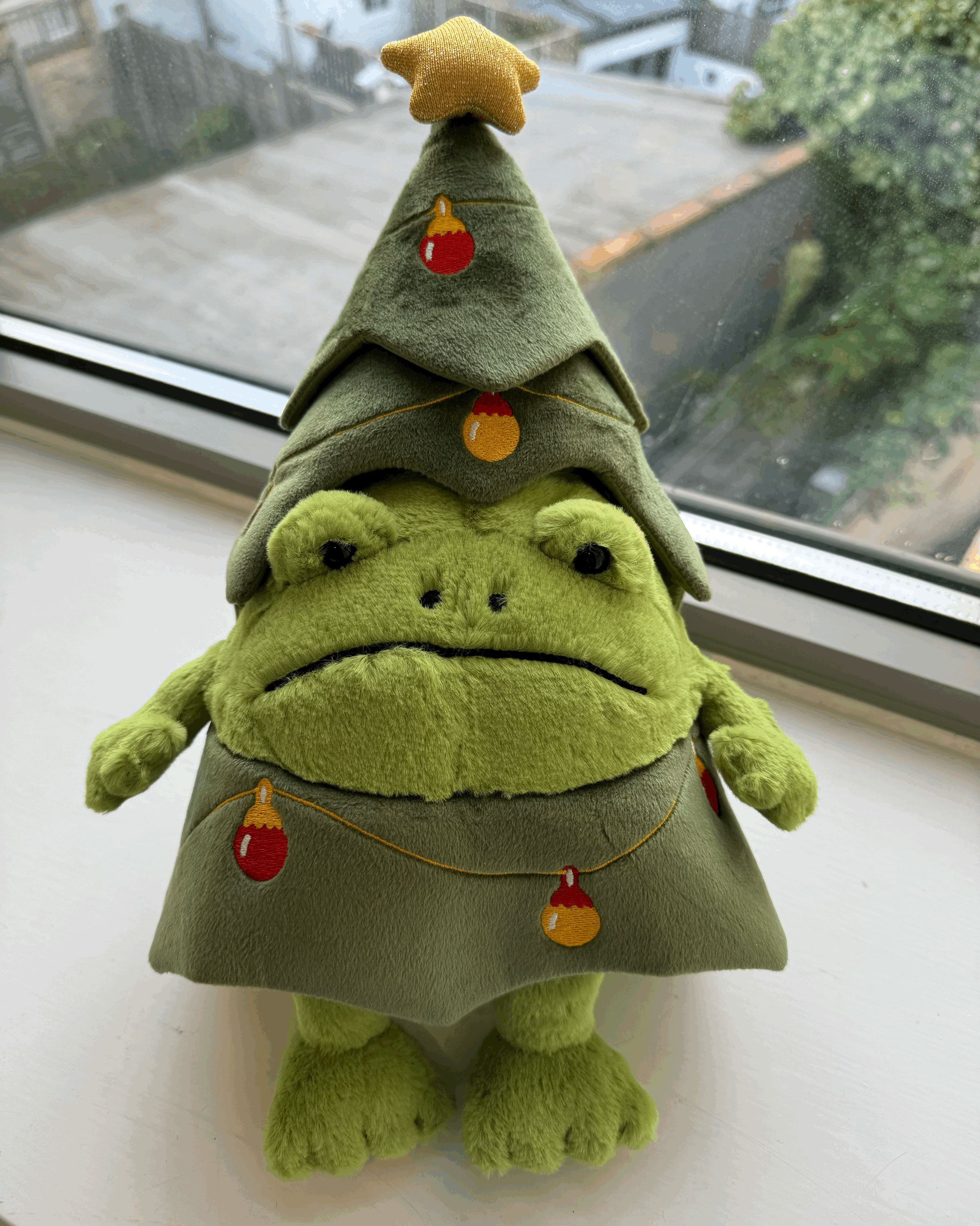 JELLYCAT Christmas Tree Ricky Rain Frog(Vert) | LONDONKELLY