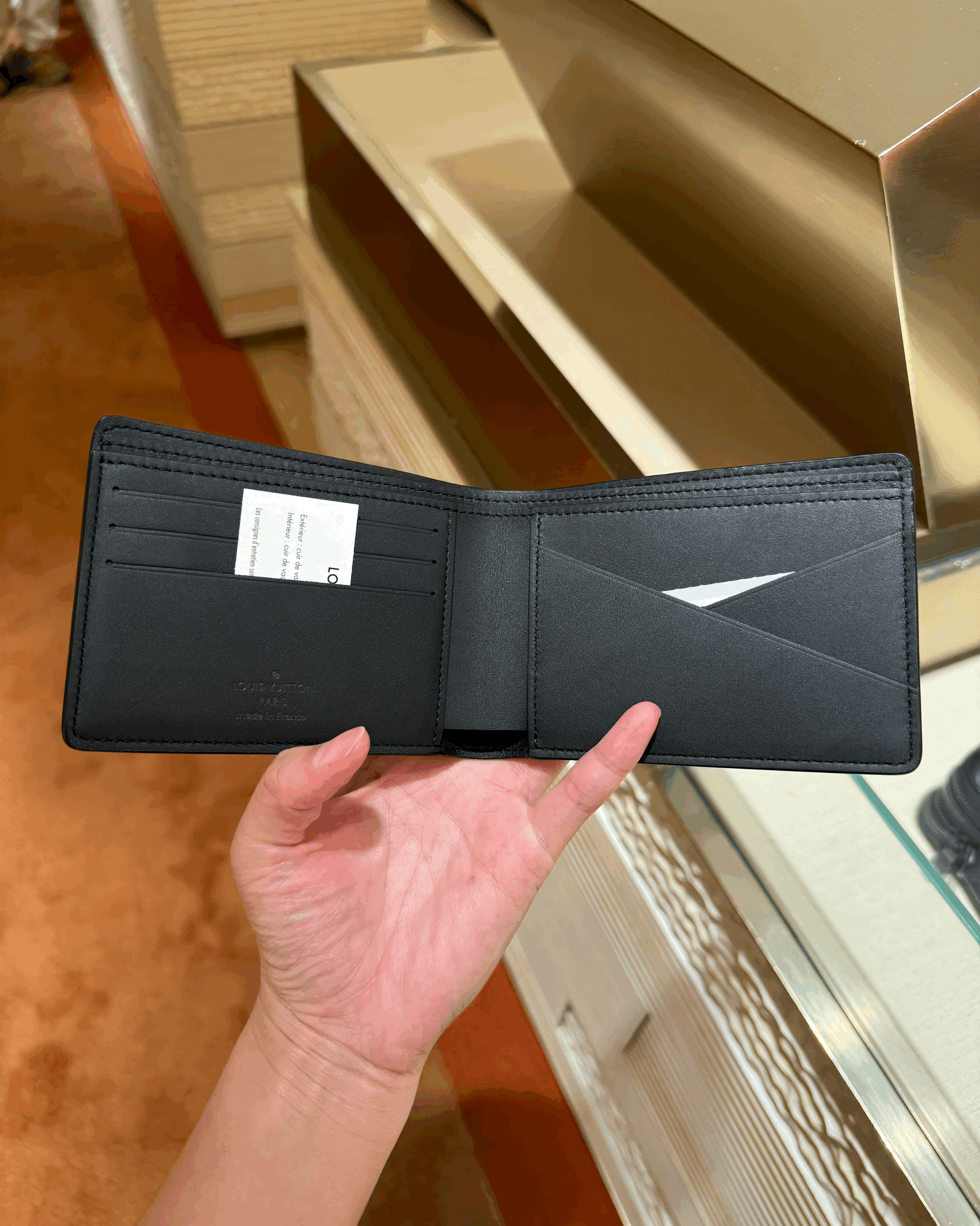 LOUIS VUITTON N63124 Men's Multiple Wallet Damier Canvas(Black