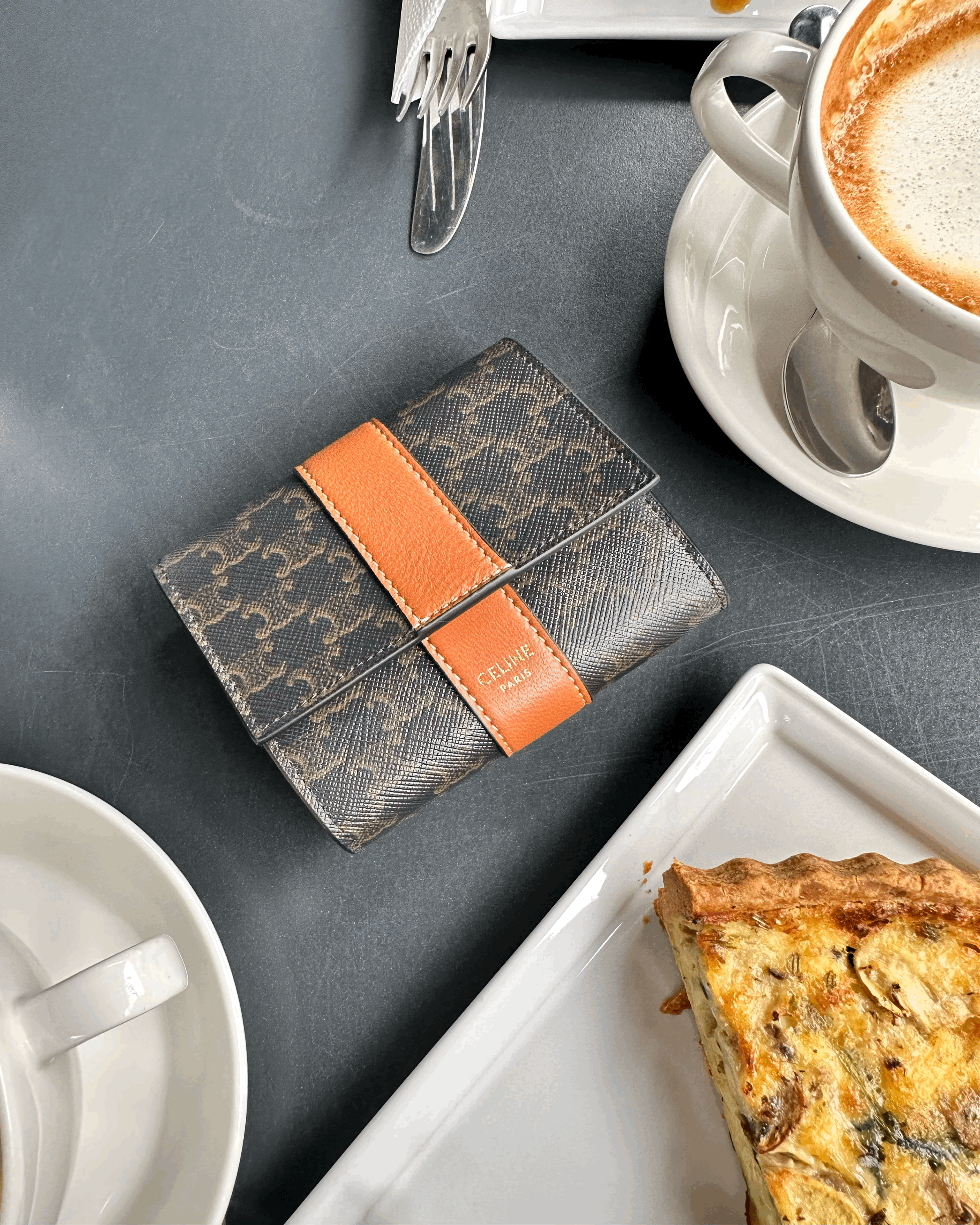 CELINE Triomphe Canvas Trifold Wallet(Small/2 Colors