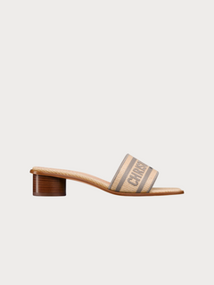 CHRISTIAN DIOR Dway Heeled Slide Raffia(2 Colors)