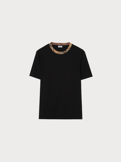 BURBERRY (M) Check Trim Cotton T-shirt(3 Colors)