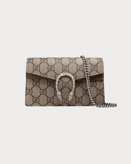 GUCCI Dionysus Bag GG Supreme Canvas(Mini/Brown)
