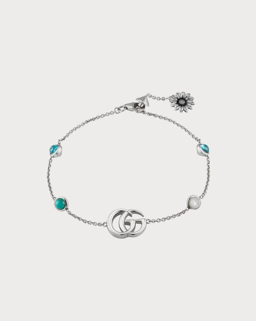 GUCCI GG Marmont Mother-of-Pearl Bracelet | 古驰 手链 (银色)