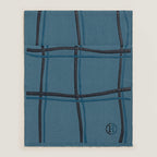 HERMES Carreaux Ondes scarf | 愛馬仕 男仕頸鏈 (藍色)