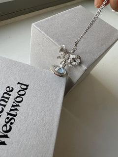 VIVIENNE WESTWOOD Octavie Pendant Necklace | 西太后 頸鏈 (藍色)