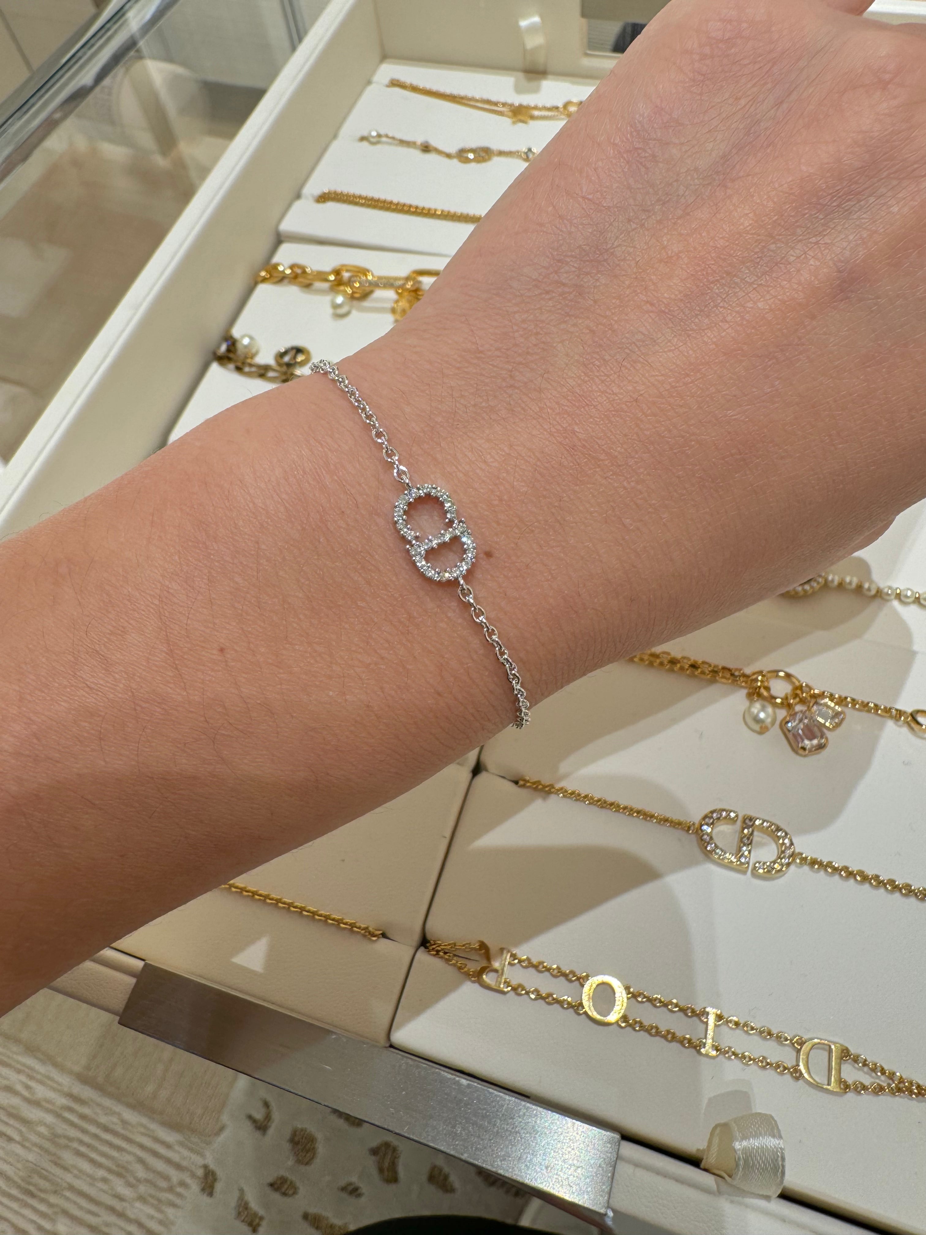 CHRISTIAN DIOR Clair D Lune Bracelet Gold-Finish Metal(Silver