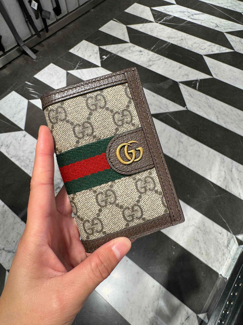 GUCCI Men’s Ophidia GG Card Case(Beige)