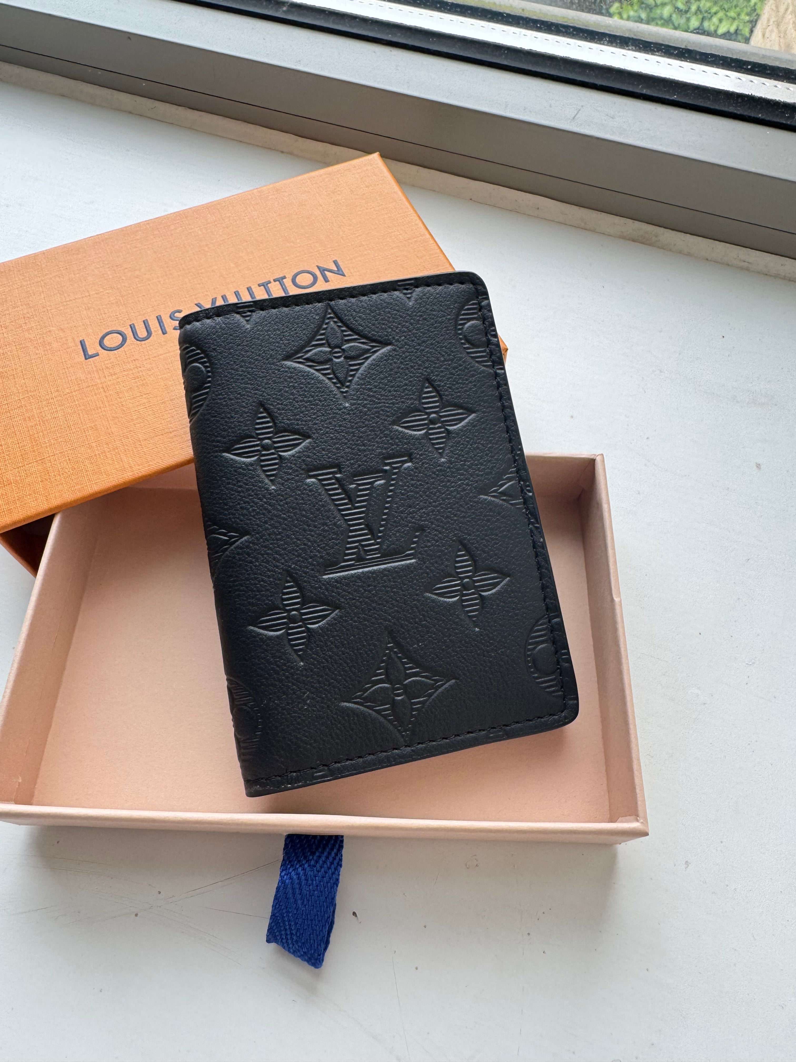 LOUIS VUITTON M62899 Pocket Organiser Shadow Black Monogram Canvas