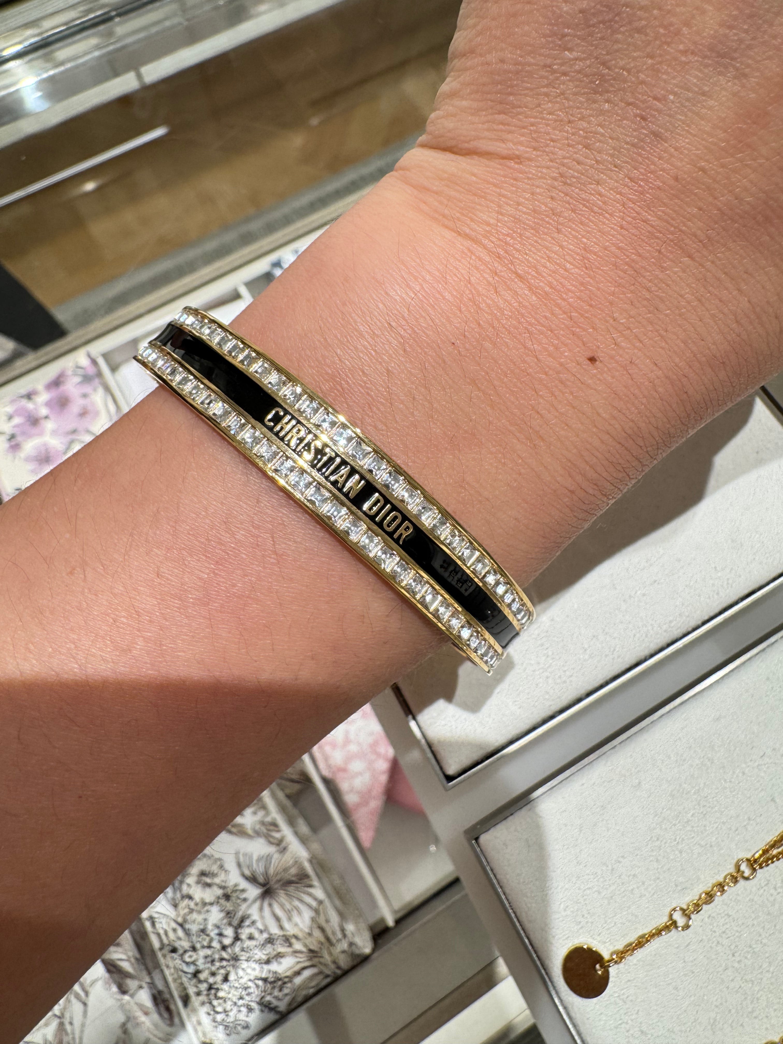 迪奧 DIOR Night Code Bangle 手袋 金色金屬(黑色) | LONDONKELLY