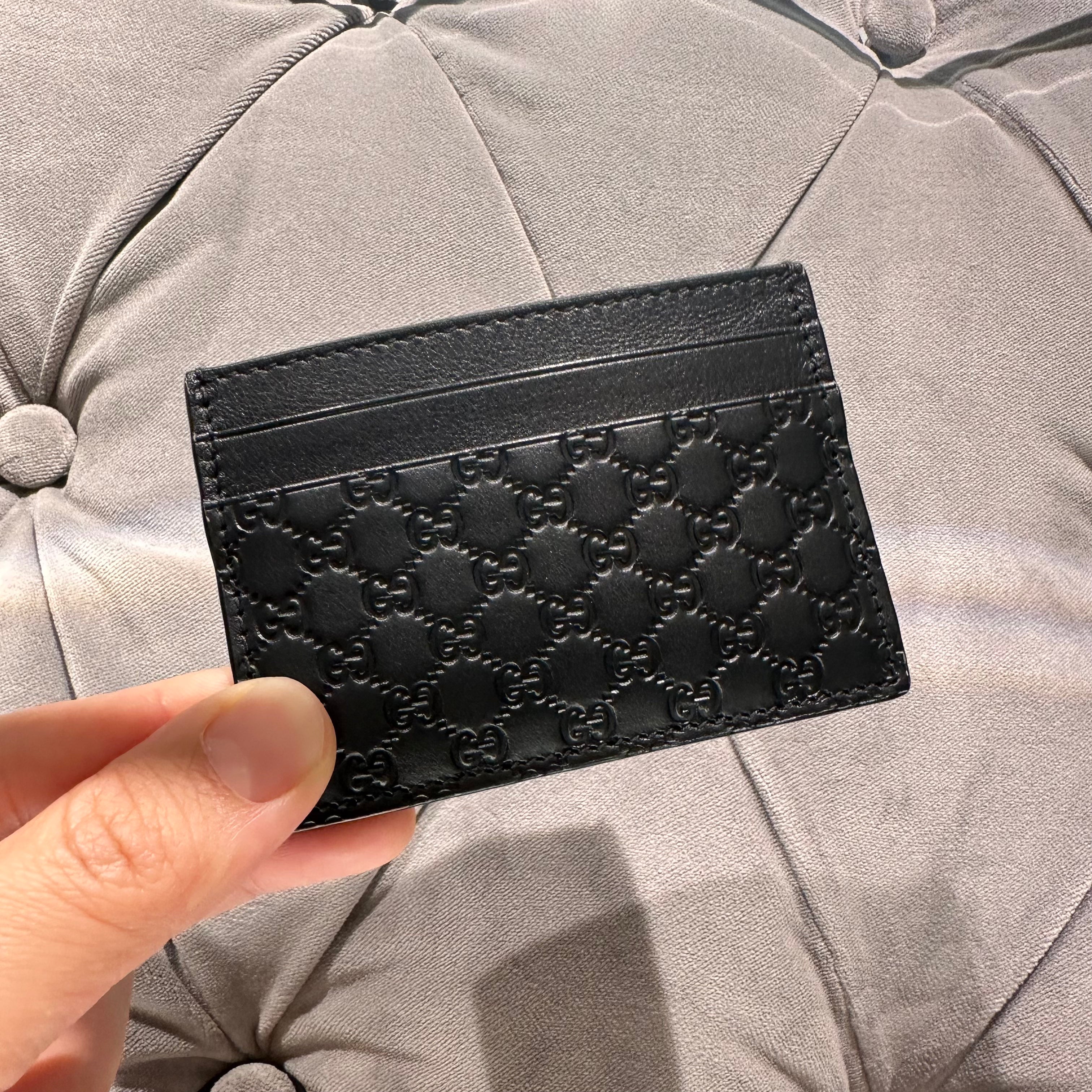 gucci card sleeve GUCCI Men's Card Holder Leather(Noir)
