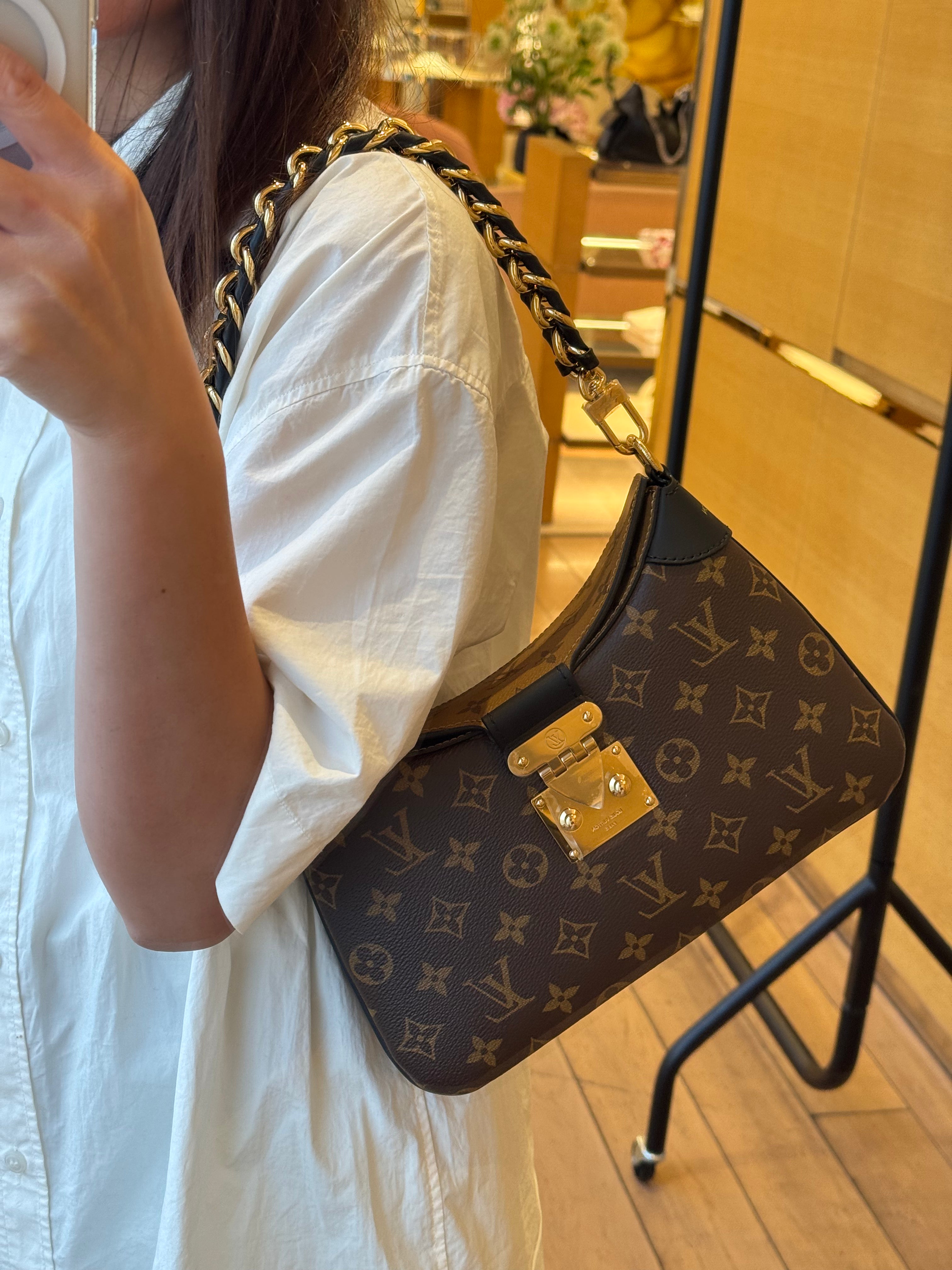 路易威登 M46659 LV Twinny Bag Monogram反轉帆布手袋(啡色