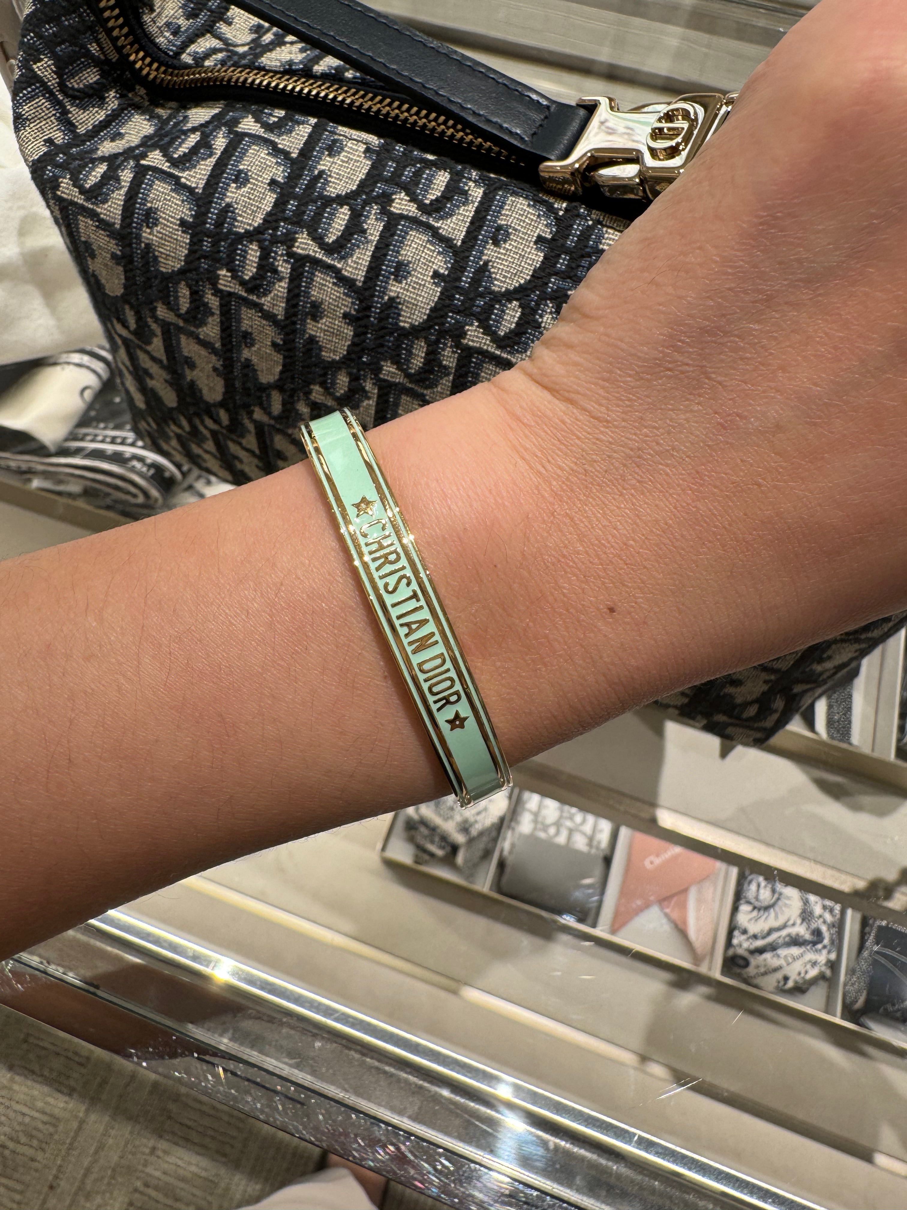 CHRISTIAN DIOR Dior Code Bangle Gold-Finish Metal(Pastel Mint