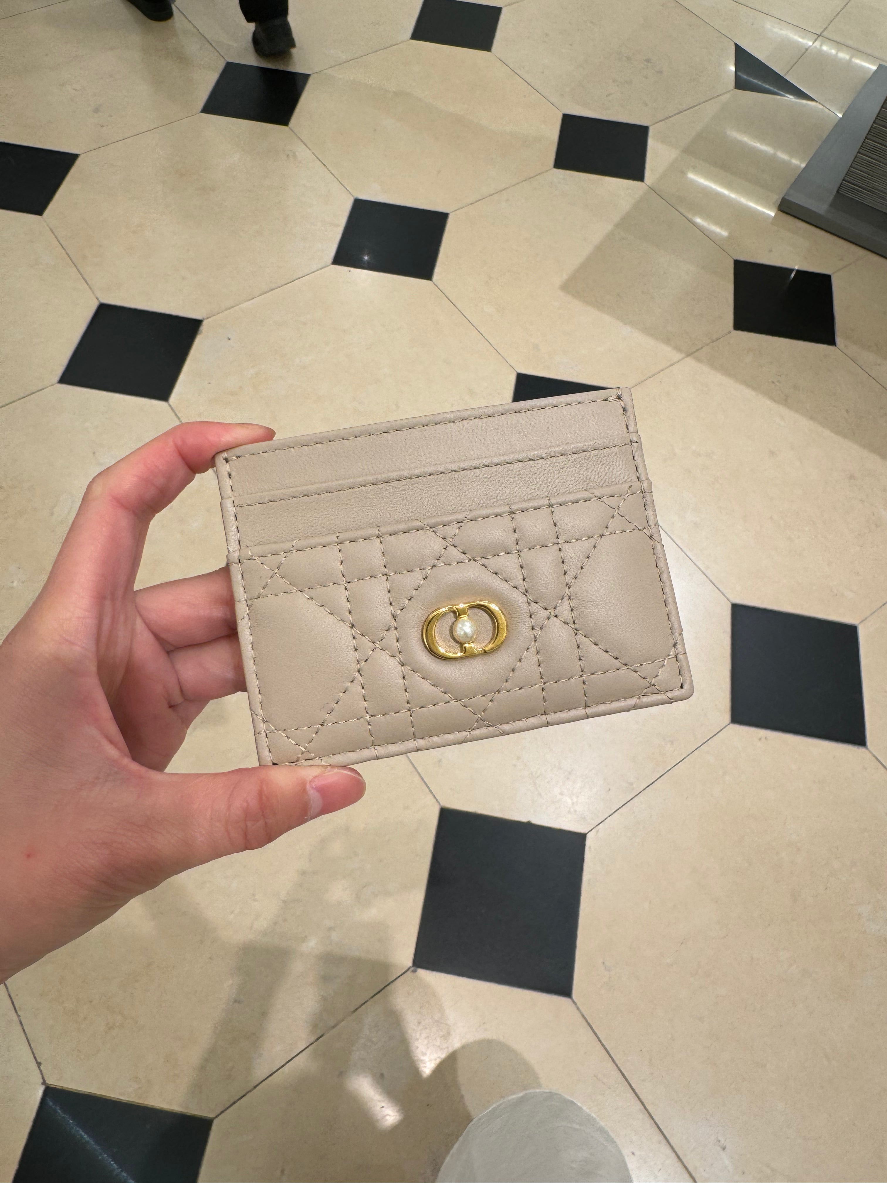CHRISTIAN DIOR Dior Jolie Freesia Card Holder Lambskin(3 Colors 