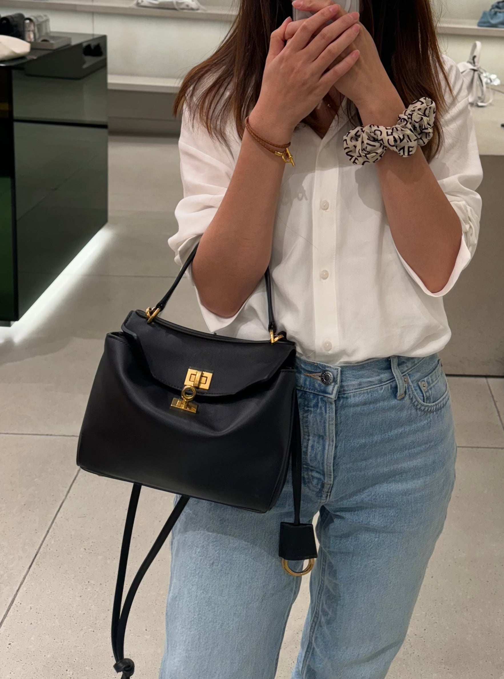 BALENCIAGA(W) Rodeo Handbag Smooth Calfskin(Mini/Black 