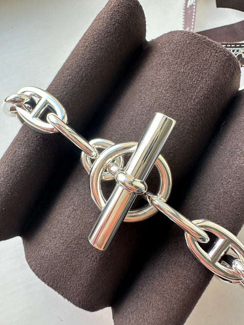 HERMES Medium Chaine d'ancre Bracelet | 愛馬仕 手鏈 (中碼/銀色)