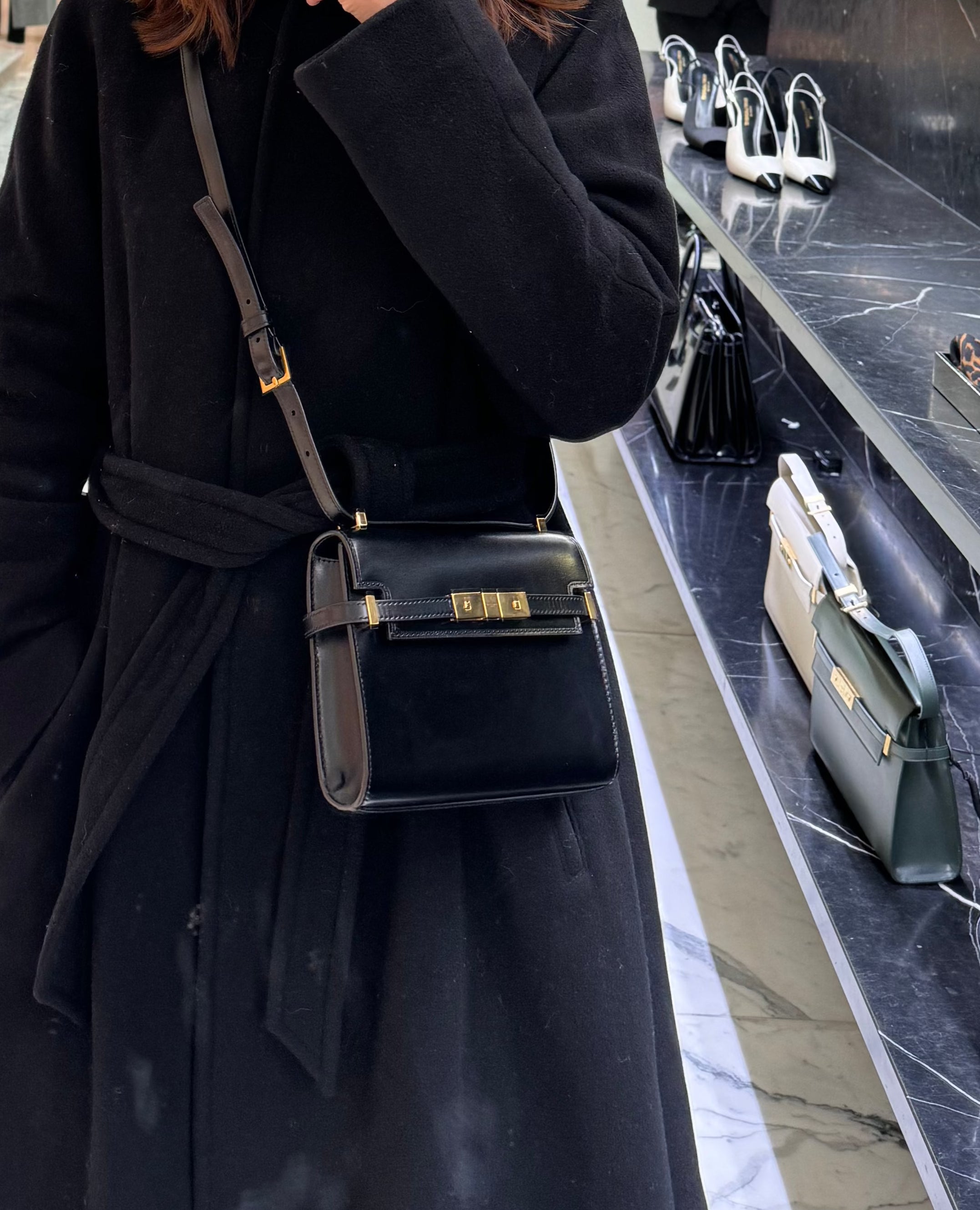 YSL SAINT LAURENT Manhattan Crossbody Bag Calfskin(Mini/2 Colors