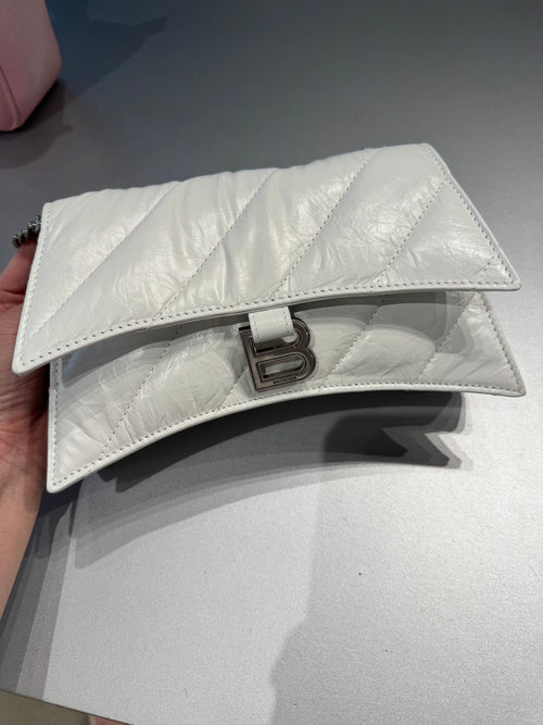 BALENCIAGA Crush Wallet on Chain Quilted Crushed Calfskin(2 Colors)