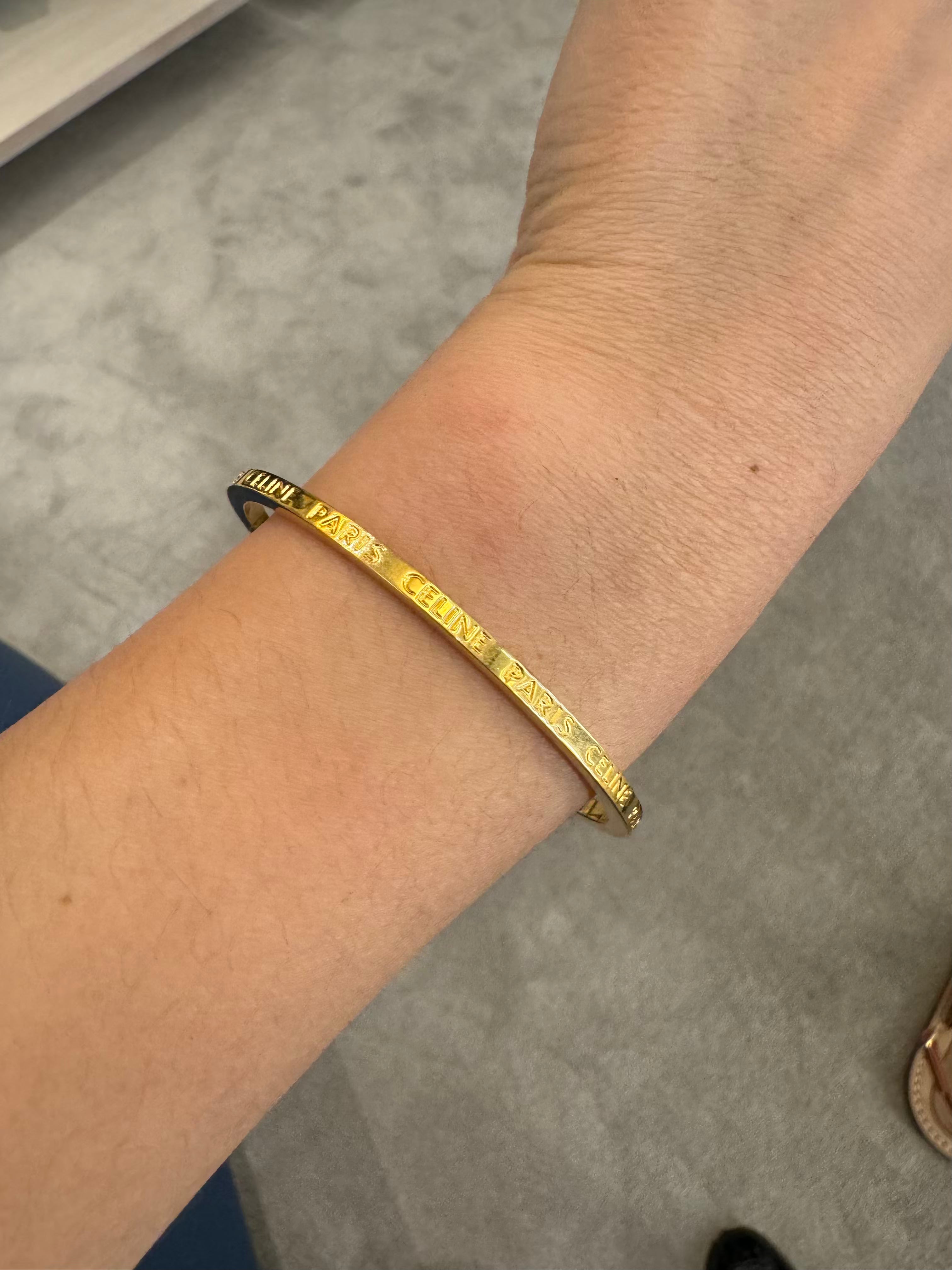アクセサリー CELINE THIN CUFF CELINE Celine Paris Thin Cuff | Celine Bracelet (Gold