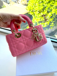 CHRISTIAN DIOR Micro Lady D-Joy Bag | 迪奧 手袋 (迷你/多色)Candy Pink