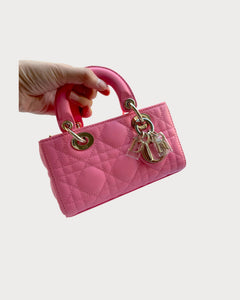 CHRISTIAN DIOR Micro Lady D-Joy Bag | 迪奧 手袋 (迷你/多色)Candy Pink