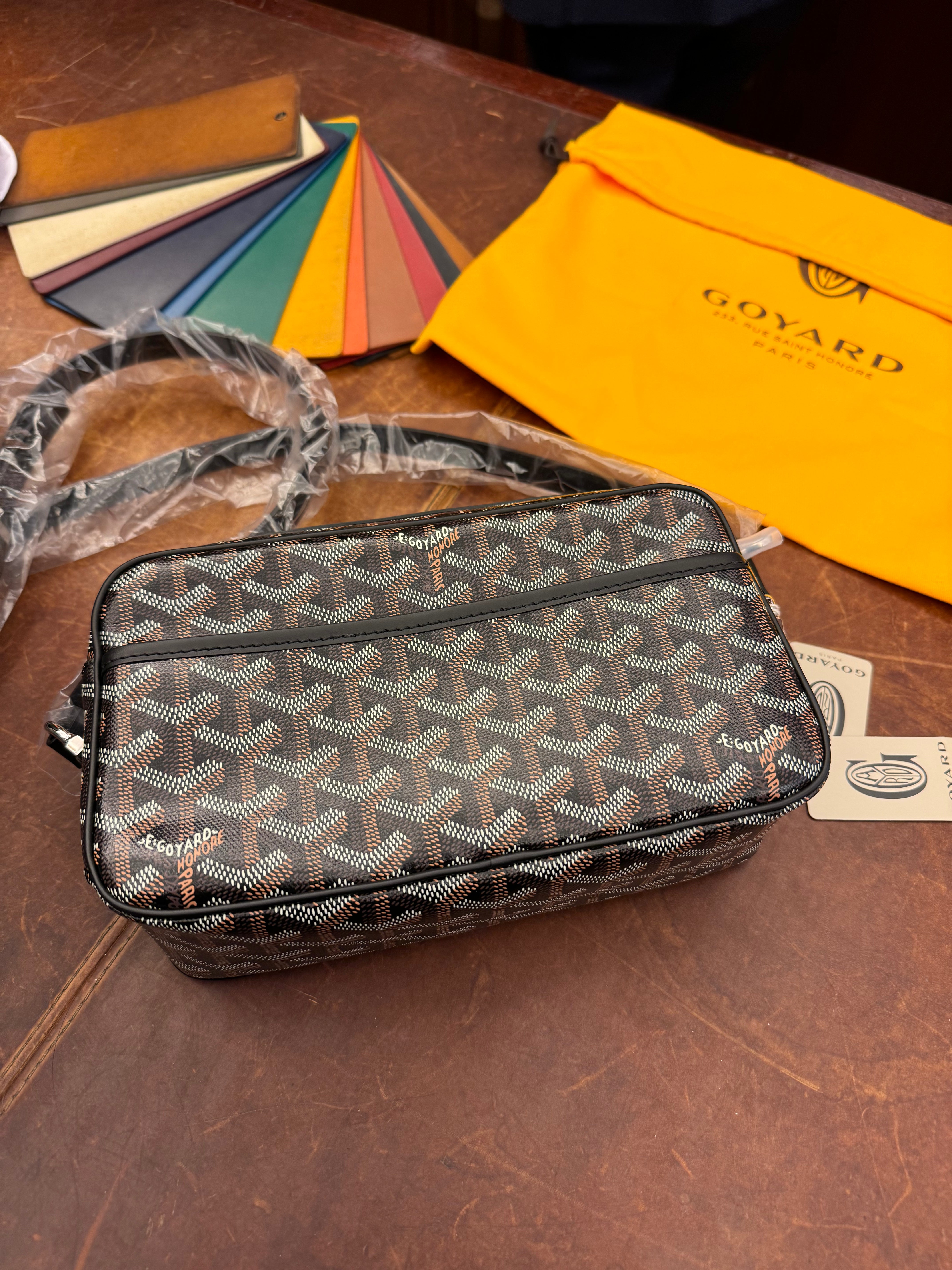 GOYARD Cap-Vert Camera Bag Goyardine Canvas & Calfskin(PM/Many