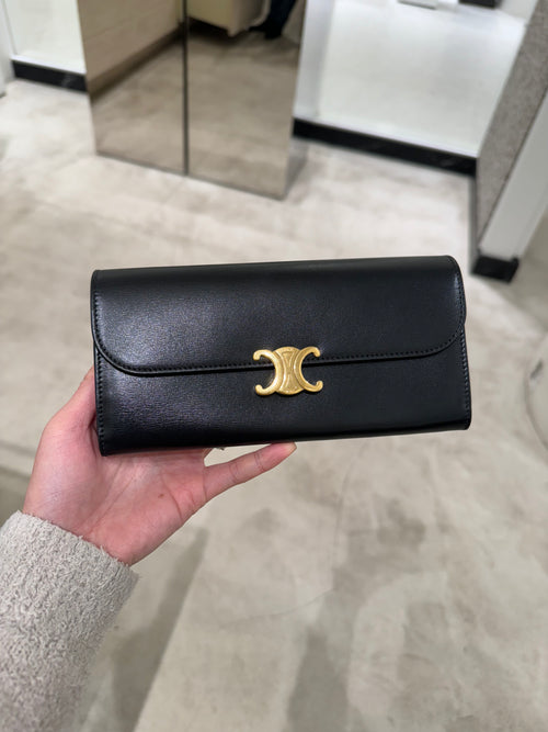 CELINE Large Wallet Triomphe | 賽琳 長銀包 (黑色)