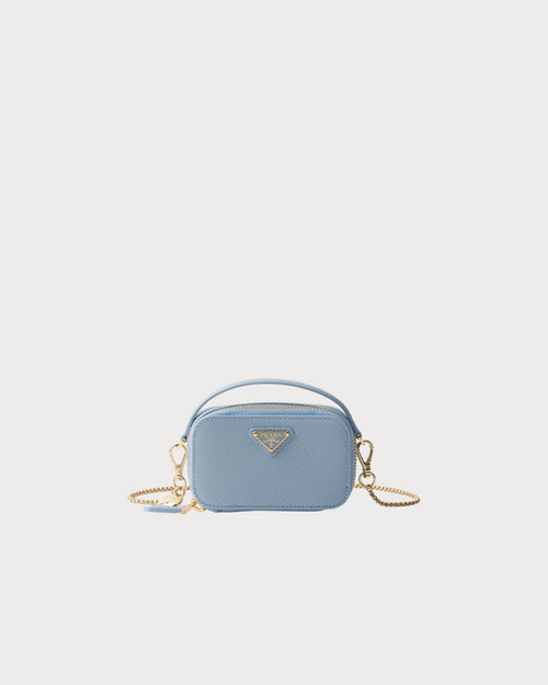 PRADA Saffiano Leather Mini-Pouch | 普拉达 迷你手袋 (Light Blue)