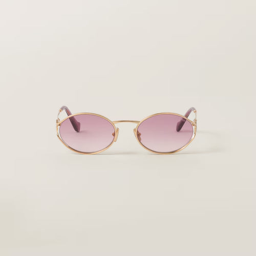 MIU MIU Logo sunglasses (Pink Beg Shaded Lenses)