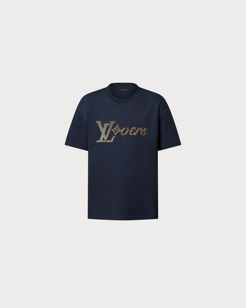 LOUIS VUITTON 1AFR94 Embroidered Short-Sleeved T-Shirt Cotton(2 Colors)