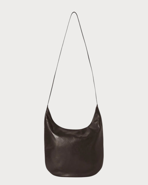 The Row N/s Izzy Shoulder Bag 皮革单肩袋(深棕色)