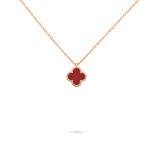 VAN CLEEF & ARPELS Sweet Alhambra Carnelian Pendant | 梵克雅寶 紅玉髓吊墜 (玫瑰金)