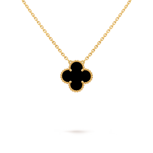 VAN CLEEF & ARPELS Vintage Alhambra Onyx Pendant | 梵克雅寶 縞瑪瑙吊墜 (黃金)