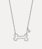 VIVIENNE WESTWOOD Man Lyndon Bone Pendant Necklace | 西太后 男仕頸鏈 (銀色)