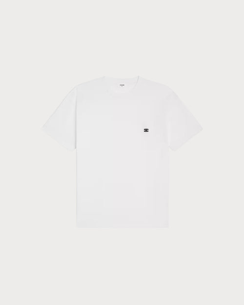 CELINE (M) Triomphe Loose T-Shirt Cotton Jersey(Many)